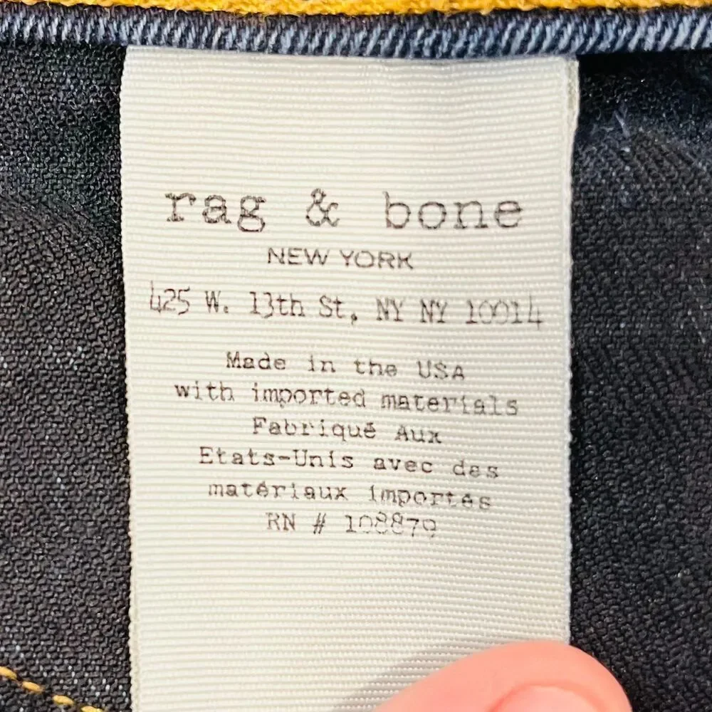 Rag & Bone 10-Inch Skinny Soft Harrow size 30